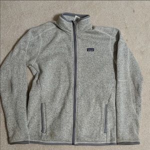 Patagonia better sweater light gray full zip